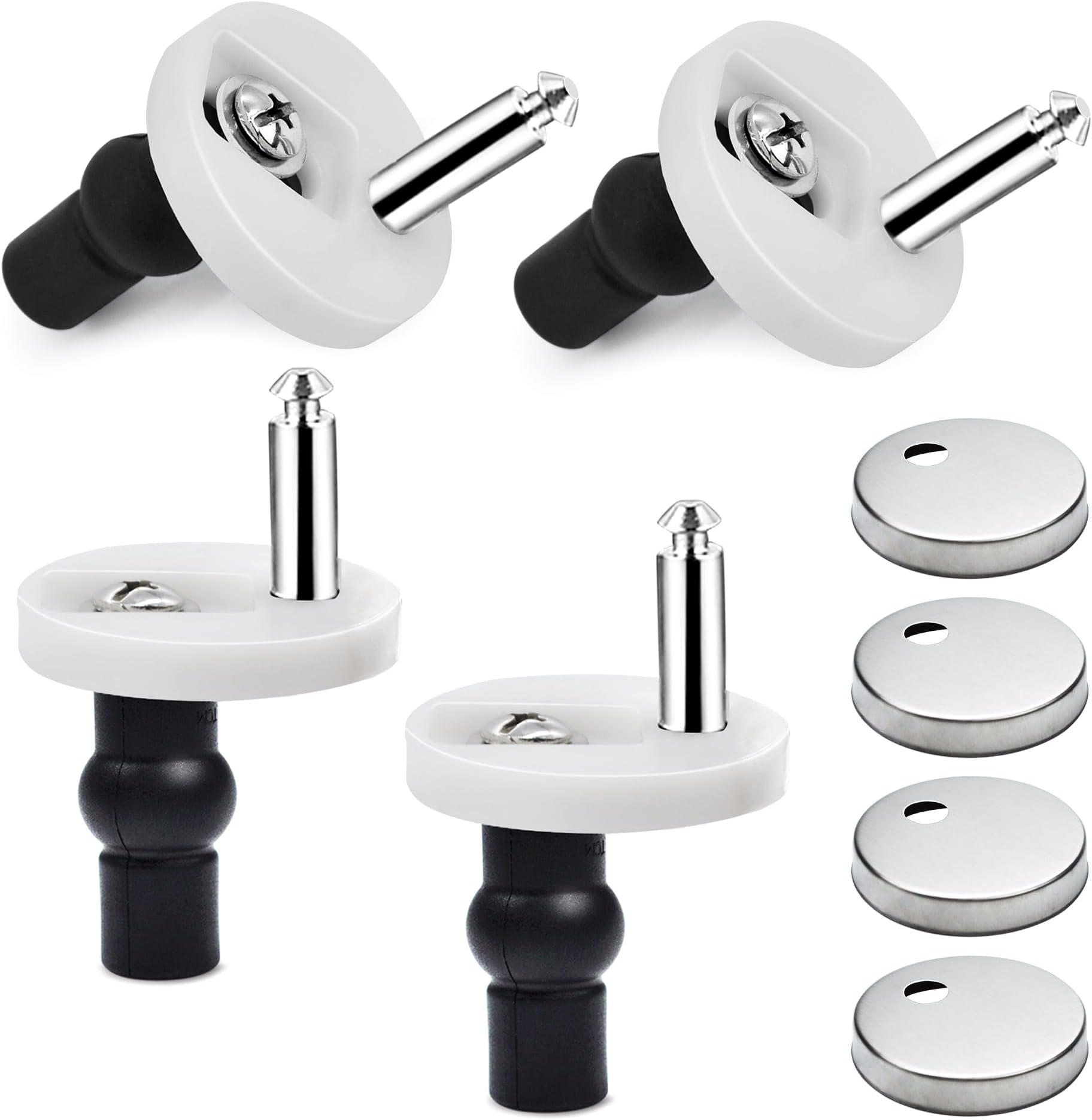 その他 Aman Universal 2-Pack Toilet Seat Hinges & Screws – Top Fixing Rubber